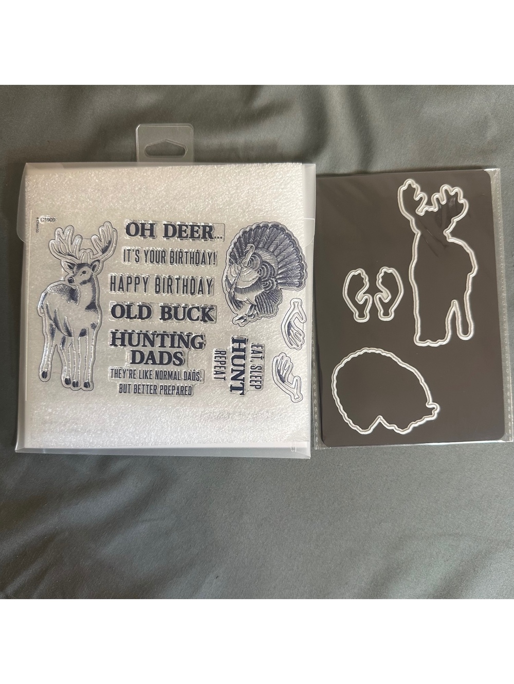 Close To My Heart Z4329 Hunting Dads Acrylic Stamp and Thin Cut Set